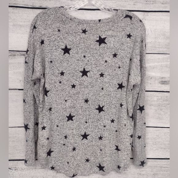 Buffalo David Bitton NEW Star Print Gray/Black Comfy Soft Knit Tunic Sz S - Picture 7 of 12